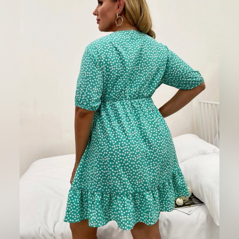 Mint Ruffle Dress - Picture 2 of 2